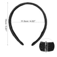 thumbnail image 4 of 1 Pc Fashion Flat Raffia Straw Headband for Women for Girls 5.91"x1.57" Black, 4 of 6