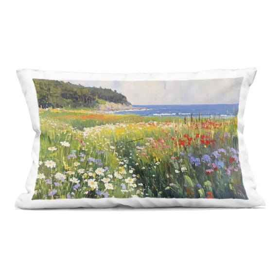 Stupell Industries Vivid Wildflower Beach Decorative Printed Throw Pillow design by Petal Prints Design, 14 x 7 x 20