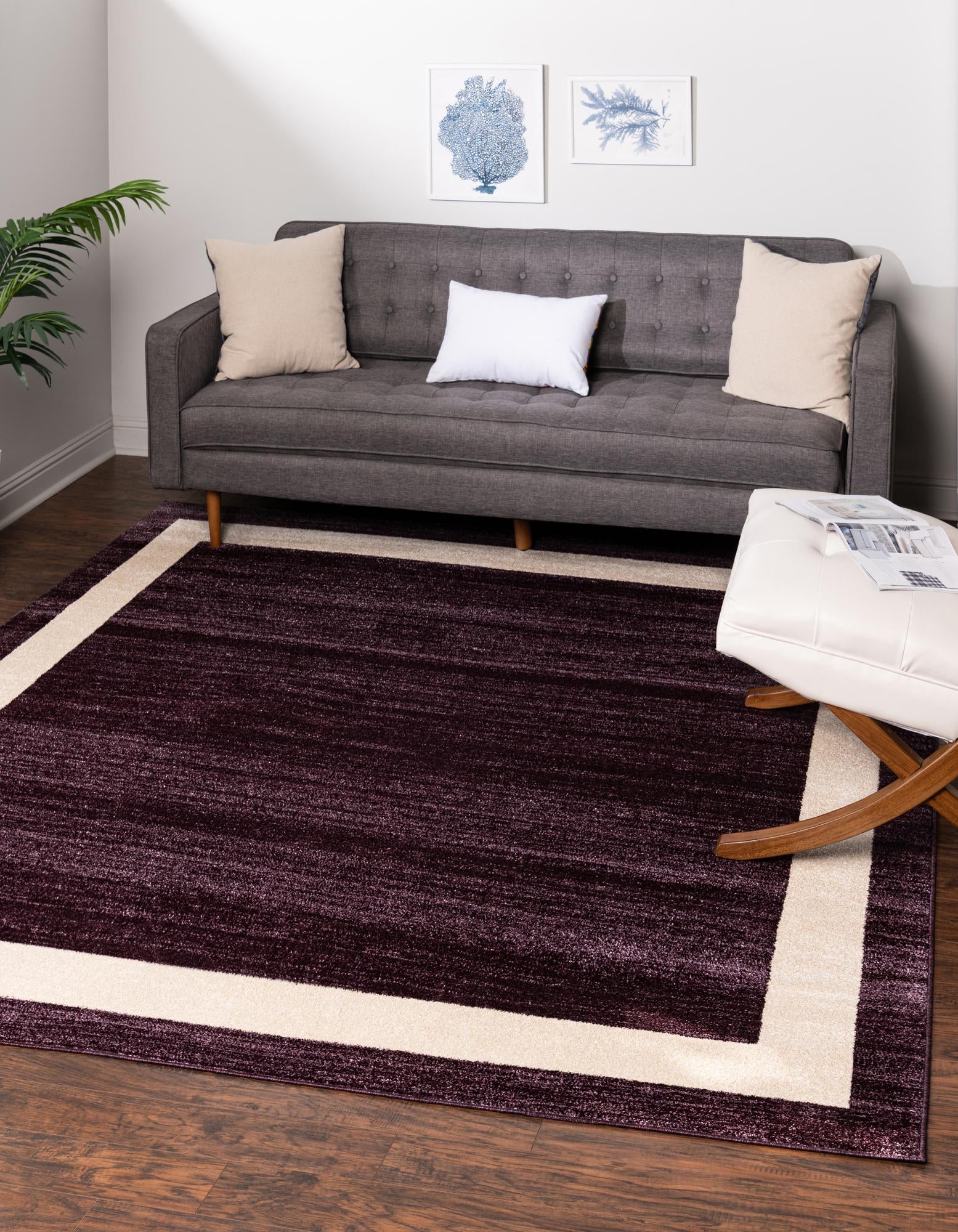 Deep Violet Rug Rugs.com Angelica Collection Rug – 8 Ft Square Violet Medium Rug ...