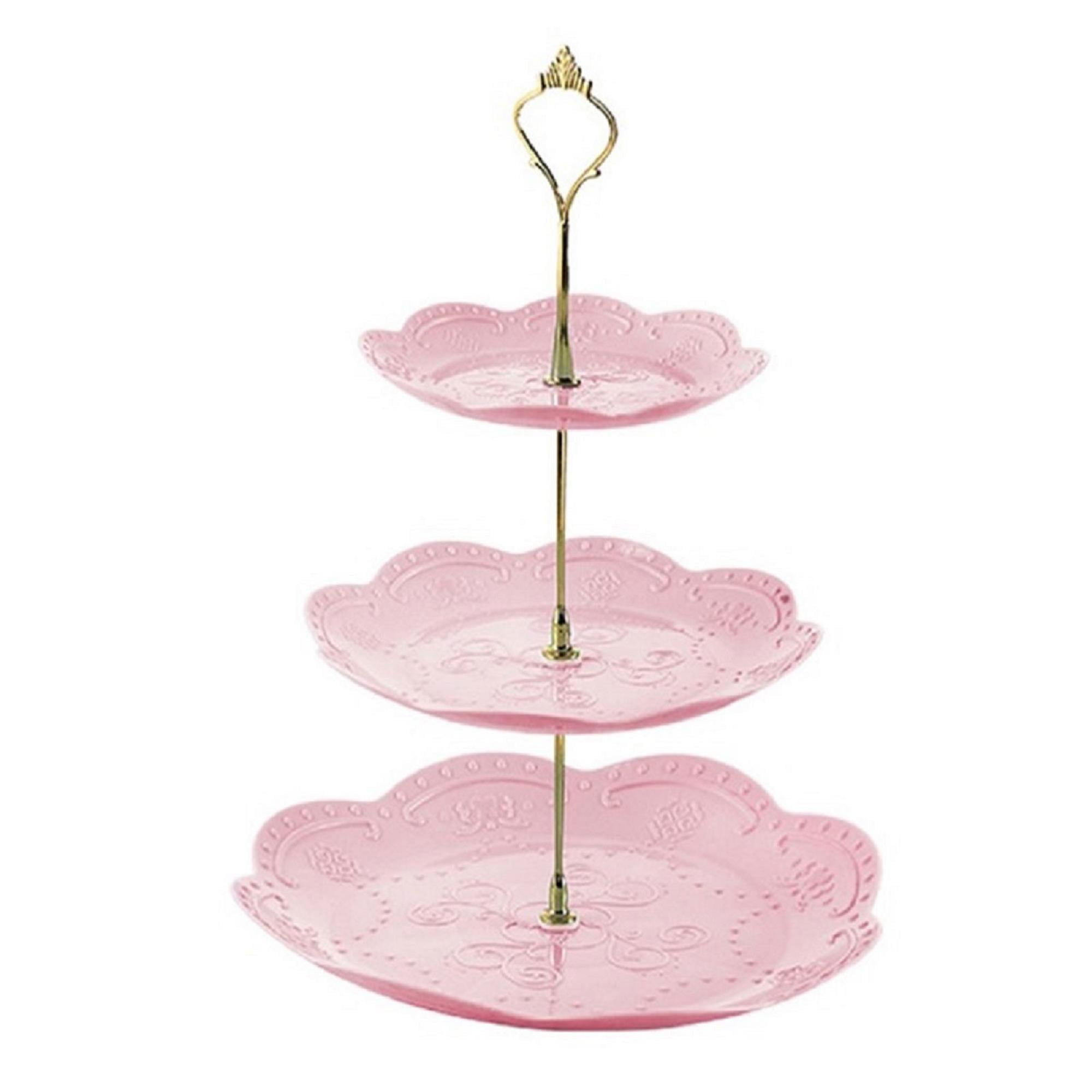 3-tier Porcelain Cake Stand Dessert Stand-tea Party Serving Platter 