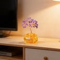 thumbnail image 4 of Small Citrine Crystal Tree, Ngxiha Natural Crystal Healing Stones Tree Ornament Desktop Wealth Attracting Bonsai with Gold Base Gemstone Money Trees Feng Shui Good Luck Home Desk Decor, 4 of 7