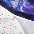 thumbnail image 4 of Metsweet Magical Horse Duvet Cover Queen, Starry Sky Unicorn Queen Bedding, Purple Blue,3-Piece,1 Duvet Cover and 2 Pillowcases, 4 of 6