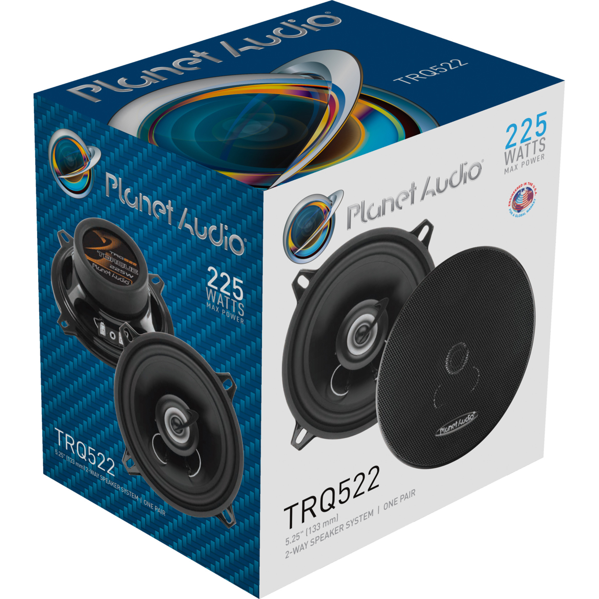 Planet Audio TRQ522 Torque Series 5.25 Inch Car Audio Door Speakers - 225 Watts Max, 2 Way, Full Range, Coaxial, Sold in Pairs, Hook Up To Stereo and Amplifier, Tweeters - image 5 of 9