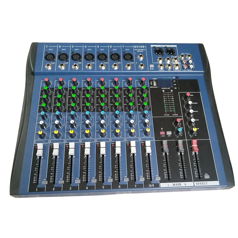 CT8 8 Channel Professional Stereo Mixer Live USB Studio Audio Sound