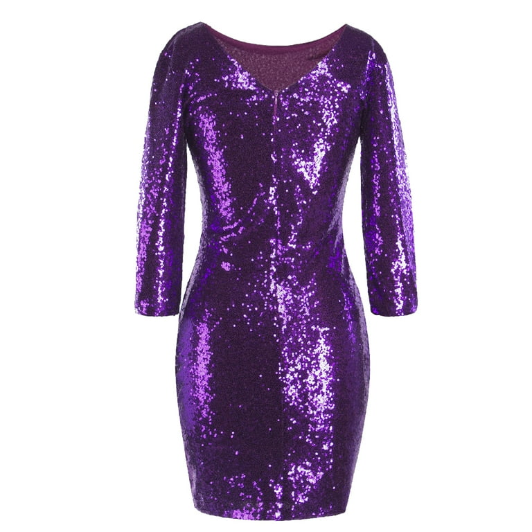 slim fit dress slacks Lilac Sequin One-Shoulder Keyhole Lace-Up Short Party Dress – Modsele