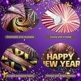 thumbnail image 3 of Fireworks Design Happy New Year Banner Golden Letters New Year Display City Skyline Festive Theme Festive Backdrop for New Year Party Indoor Decoration Photo Backdrop, 3 of 8
