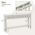 thumbnail image 3 of Costway Retro 4 Drawers and Open Shelf Console Table, White, 3 of 11