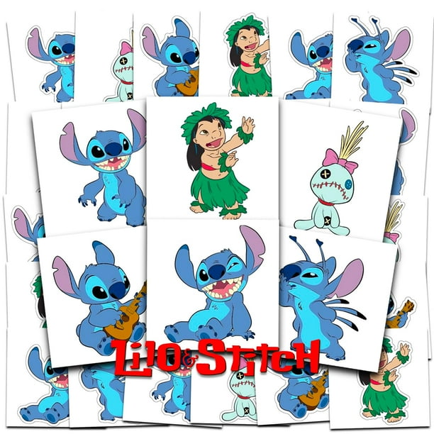 Tatuajes temporales Disney Lilo and Stitch para niños (72 unidades)