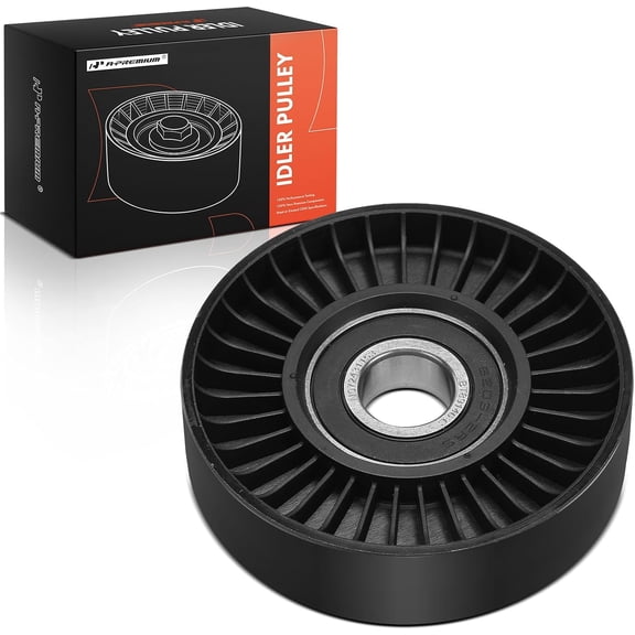 A-Premium Belt Idler Pulley Compatible with Chevy Equinox, Malibu, HHR, Cobalt, Cavalier, Classic & GMC Terrain & Buick LaCrosse, Verano, Regal & Saab 9-3, 9-5 & Oldsmobile & Pontiac & Saturn