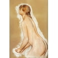 thumbnail image 2 of Renoir, Pierre-Auguste 11x14 Gold Ornate Wood Framed with Double Matting Museum Art Print Titled - Splashing Figure Study for The Large Bathers 1884–1885, 2 of 4