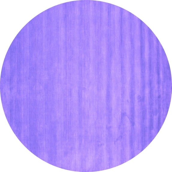 Ahgly Company Indoor Round Abstract Purple Contemporary Area Rugs, 8' Round