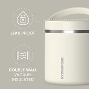 Hydrapeak 25oz Stainless Steel Vacuum Insulated Thermos Food Jar for Hot Food and Cold Food, Wide Mouth Leak-Proof Soup Jar for Adults, 10 Hours Hot 16 Hours Cold (Ivory)