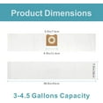 thumbnail image 3 of 8 Pack VF3501 Filter Bags, Compatible with Ridgid 3 to 4.5 Gallon Dust Bags/ Dry Vac Bags, Fine Dust Bags Part# RIDGID VF3501 / WORKSHOP WS32045F., 3 of 6