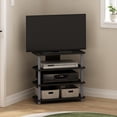thumbnail image 2 of Furinno Econ TV Stand for TV up to 32 Inch, 4-Tier Black Entertainment Center with Open Shelf, TV Console, Easy Assembly, for Living Room, Bedroom, Black Espresso, 2 of 6