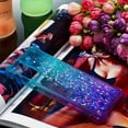 thumbnail image 7 of Case for Galaxy A26 5G,Flowing Bling Liquid Gradient Sparkle Moving Glitter Quicksand Waterfall Anti-Fall Girls Women Protect Phone Case for Samsung Galaxy A26 5G (Blue/Purple), 7 of 7