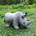 thumbnail image 5 of 35cm Real Life Rhinoceros Plush Toy Stuffed Lifelike African Rhinos Wild Animals Doll Toys  For Kids Children Xmas Gift Decor, 5 of 7