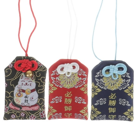

3pcs Japanese Style Blessing Bags Delicate Omamori Blessing Amulet Bags
