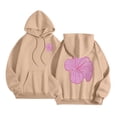thumbnail image 3 of CONFREE Women's Hoodies Floral Prints Hoodies For Women Trendy Long Sleeve Casual Pullover Sweatshirts With Pockets Comfy Winter Clothing, 3 of 7