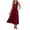 Wine summer dresses for women, variant on Womens Summer Casual Maxi Dresses Sleeveless V-Neck Button Boho Dress Ruffle Tiered Beach Vacation A Line Flowy Dresses with Pockets Wine,XXL