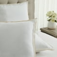 thumbnail image 4 of My Texas House Lexie 2-Pack White/Taupe Cotton Euro Sham Set, 24" x 24", 4 of 5