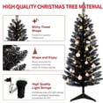thumbnail image 4 of Makeatree 4 ft Black Halloween & Christmas Tree with 50 Lights，112 Branch Tips Mini Holiday Party Xmas Tree, 4 of 10
