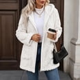 thumbnail image 4 of Enjoytime Fleece Jacket Women Long Sleeve Textured Zip Up Hooded Coat Fall Winter Warm Soft Comfy Casual Mid Length Outerwear, 4 of 7