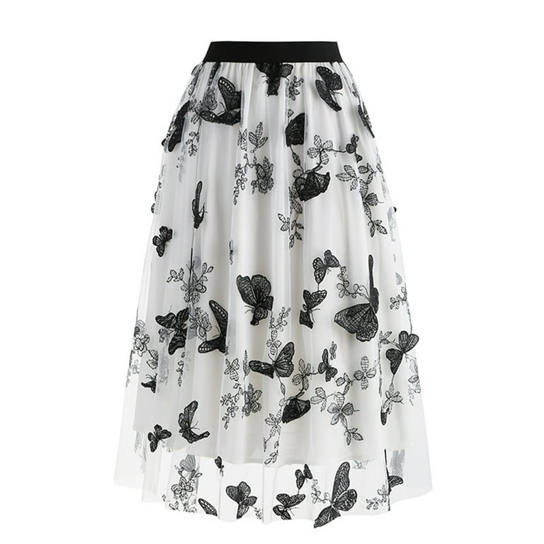 white maxi skirt 3d