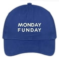 thumbnail image 1 of Trendy Apparel Shop Monday Funday Embroidered Brushed Cotton Adjustable Cap Dad Hat - Black, 1 of 2