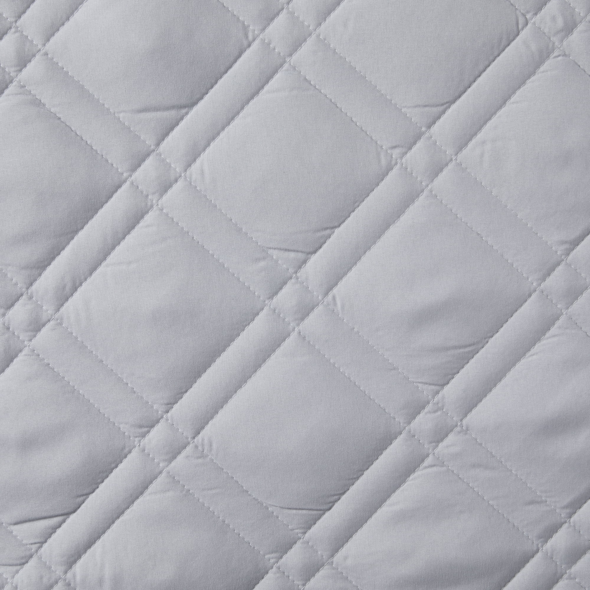 Mainstays King Pillow Sham - Soft Microfiber - Gray Plaid, Decorative Bed Sham, 1 Pack