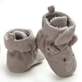 thumbnail image 4 of Baby Girls Boys Cozy Fleece Booties Elephant Design Newborn Shoes Infant Footwear (Gray Elephant, 6-12 Months), 4 of 13