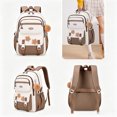 thumbnail image 5 of Cute Casual College School Bookbags, Large‑Capacity Lightweight Backpack, Travel Daypack for Teens, Coffee, 5 of 7