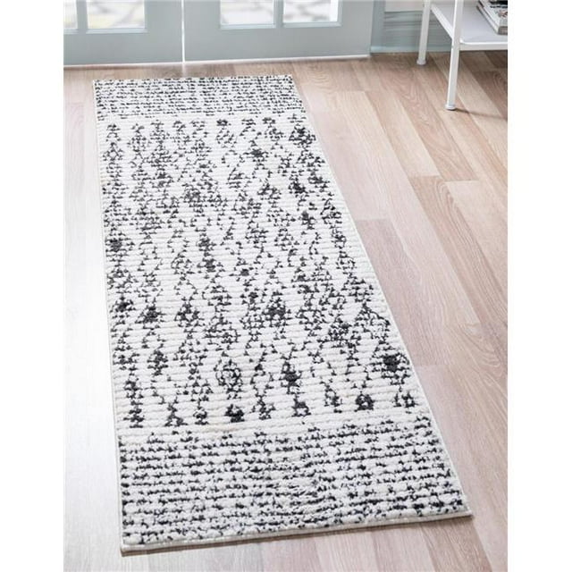 Unique Loom 3148485 2 ft. 2 in. x 6 ft. Medina Morocco Runner Rug, Ivory