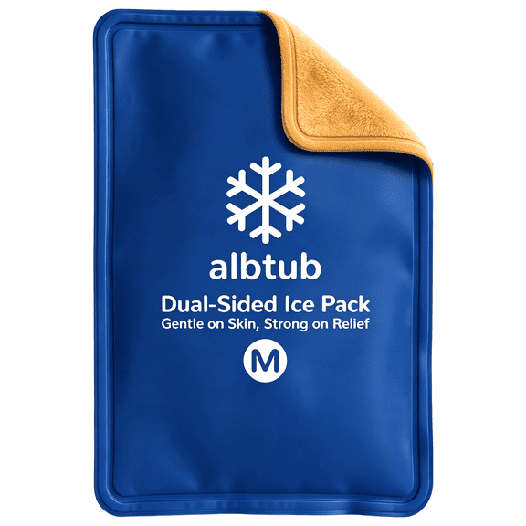 Dual-Sided Ice Pack for Injury Relief, Reusable Flexible Gel Cold Compress