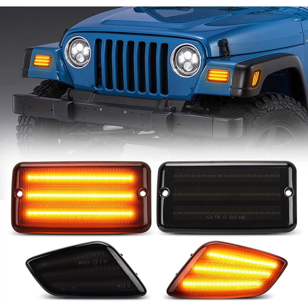 LED Front Turn Signal Lights And LED Side Marker Lights For Jeep
