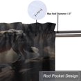 thumbnail image 5 of Forest Wolf Printed Window Curtains Valances for Kitchen Wild Animal Mountain Nature Scenery Hunting Privacy Decorative Rod Pocket Short Window Valance Curtains 54 by 18 in, 1 Panel, 5 of 6