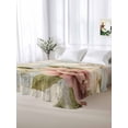 thumbnail image 5 of Farmhouse Pink Floral Full Size Flat Sheet, Wrinkleproof & Fadeproof Cooling Flat Bed Sheet Only, Spring Vintage Botanical Flowers Breathable Soft Bedding Top Sheets 81 x 96 Inches, 5 of 8