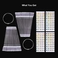 thumbnail image 4 of 100 ps Fan-Shaped False Nail Color Swatch Sticks with Number Stickers for Color Display, Nail Polish Practice Sticks, Nail Art Display, Nail Color Wheel, Nail Sample Tips Sticks. (Transparent), 4 of 5