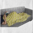 thumbnail image 6 of Yellow Chevron Soft Flannel Fleece Blanket, Thin Yellow and White Chevron Stripes Retro Pattern in Contemporary Design, Cozy Plush for Indoor and Outdoor Use, 50" x 70", Yellow White, by Ambesonne, 6 of 6