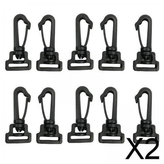 5 x 10 piezas de ganchos giratorios a presión para correas de cincha, hebillas de clip giratorio, cierres de pinza de langosta para bolsos, correas de equipaje 2 piezas