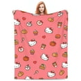 thumbnail image 6 of Hello Kitty Fleece Blanket Super Soft Cozy Throw Blanket 40"X30", Lightweight Fuzzy Comfy Flannel Blanket Warm Plush Throw Blankets For Couch, Sofa, Bed, 6 of 7