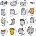 thumbnail image 2 of 15 Piezas Parches De Bordado De Animales, Lindos Parches Para Coser Con Plancha, Apliques De Gato Bordados Decorativos, Parche Adhesivo Para Ropa De Bricolaje, Camiseta J, 2 of 5