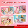 thumbnail image 4 of Maison 3d Bricolage Casse-Tête Jouets de Simulation Casse-Tête Maison de Poupée Casse-Tête Papier Assemblage Fait Main Maison Miniature Faite à la Main Enfants, 4 of 8