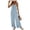 A160 Light Blue, variant on Mifsaly Linen Jumpsuits for Women Casual Summer Wide Leg One Piece Romper Spaghetti Strap Flowy Casual Overalls Lightweight Breathable Vacation Beach Sunsuit with Pockets L