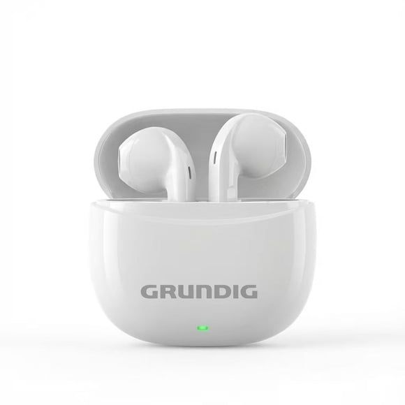 Grundig Bluetooth 5.4 Wireless Earbuds with Charging Case, In-Ear Headphones with Microphone, USB-C, White