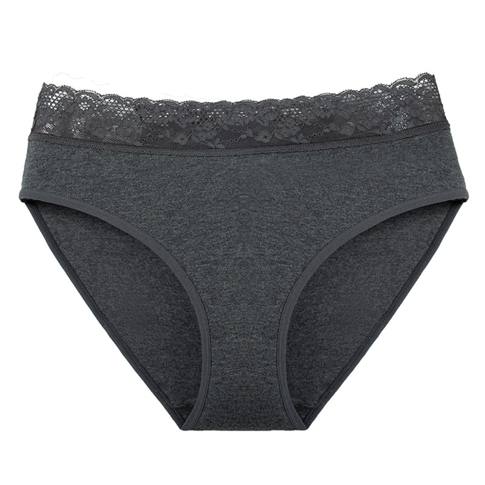 Aayomet Panties For Women Womens Transparent Seamless Lace Slit Panties Low  Waist Bow Panties,Dark Gray S
