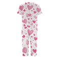 thumbnail image 4 of Valentines Pajamas for Women Cute Love Heart Print Valentine's Day Loungewear Set Short Sleeve Shirts & Capri Pants Pj Sets Sleepwear with Pockets, 4 of 5