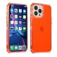 thumbnail image 1 of SaniMore for iPhone 13 Pro Max 6.7" 2021 Csae, Crystal Solid Color Rugged Backplane for Women Girls Shockproof TPU Bumper Drop-proof Slim Lightweight for iPhone 13 Pro Max 6.7 inch, Orange, 1 of 7