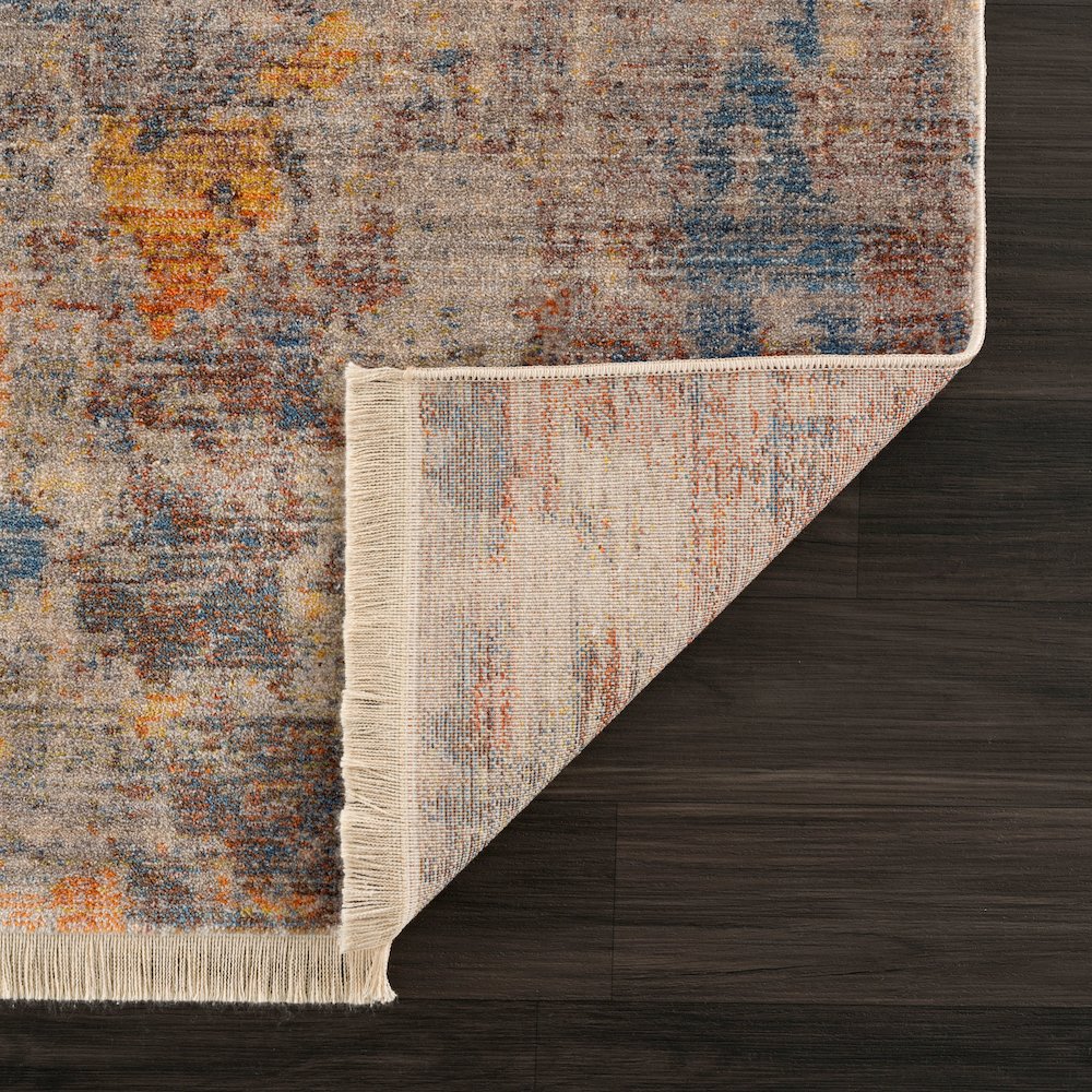 LR Home Holi Durable Performance Area Rug Indoor in Beige/Blue, 7'9" x 10'
