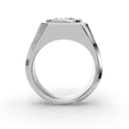thumbnail image 2 of Circle Jewel 1.7 Ct Oval Cut Moissanite Engagement Ring - 14K White Gold Plated Ring - Women's Wedding Jewelry - Wedding Anniversary Gifts - Wedding Jewelry for Bride - Ring for Women Ring, 2 of 4