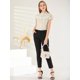 thumbnail image 3 of Allegra K Blusa Floral Encaje Transparente Manga Del Casquillo Botones Arriba Top Cuello Con Volantes Para Mujeres Blanco XS Unique Bargains Blusa, 3 of 6